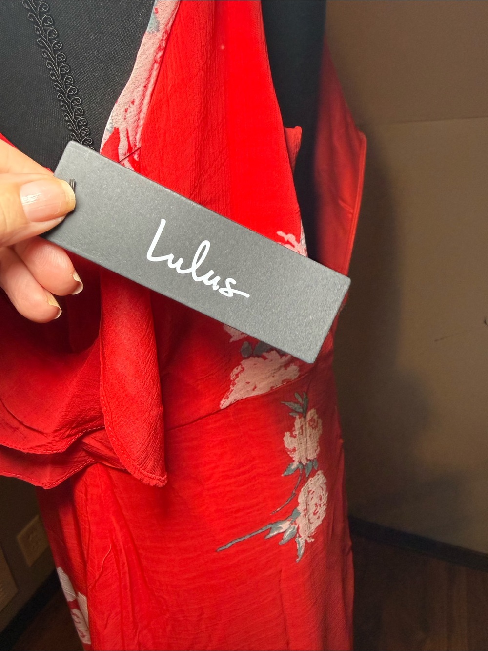 Lulu's Red Floral Ruffle High-Low Maxi Dress - Picture 6 of 9
